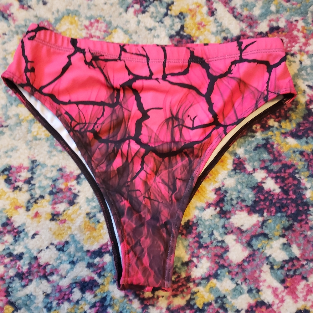 Freedom Ravewear pink toxic high rise Brazilian rave bottoms